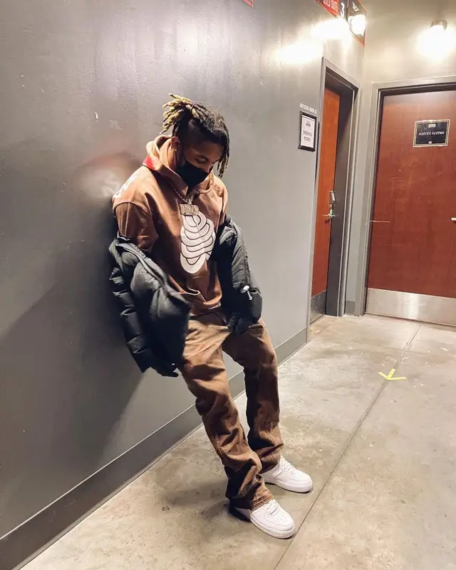 DDG outfit in Balenciaga, Gallery Dept., and Nike, 2021