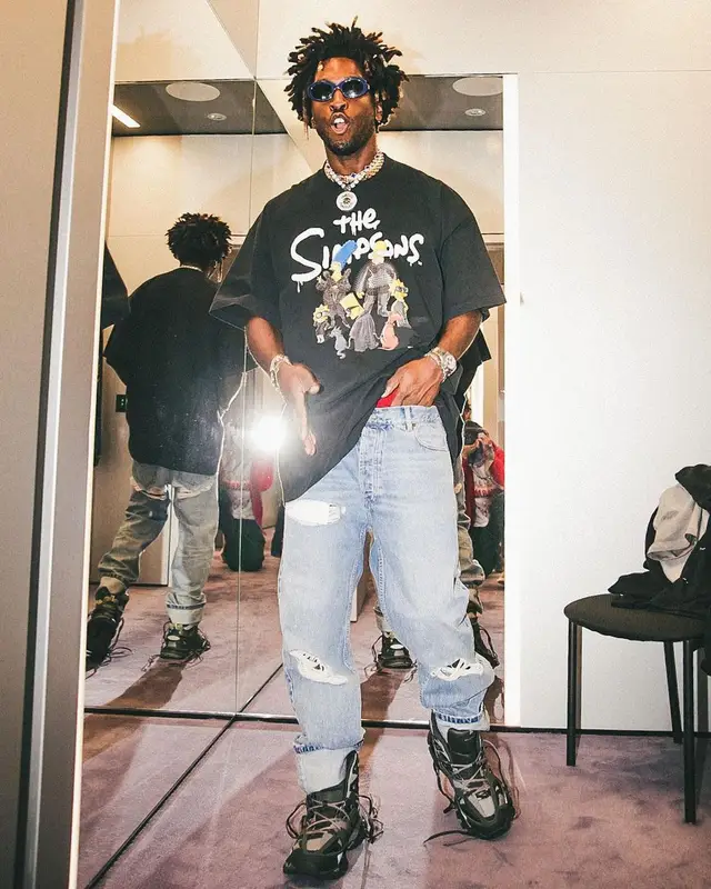 Saint JHN outfit in Balenciaga, 2021