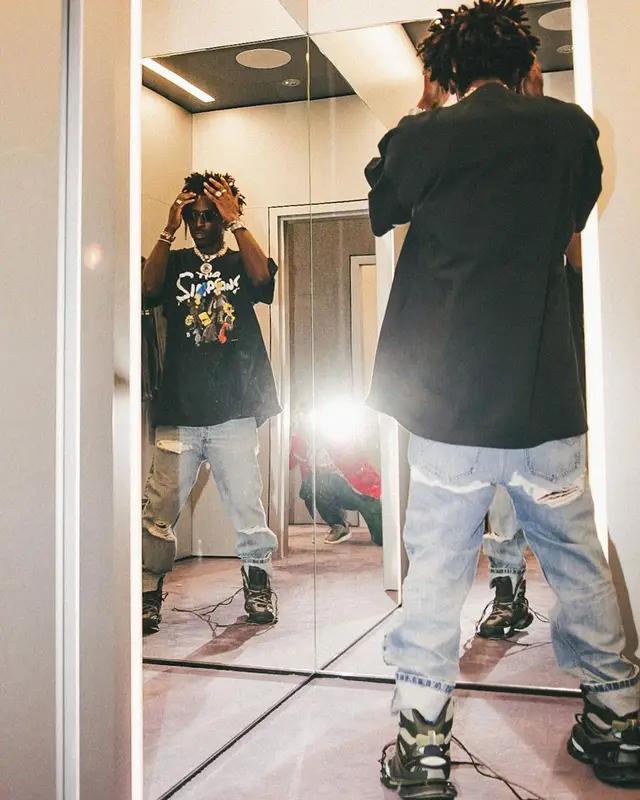 Saint JHN outfit in Balenciaga, 2021