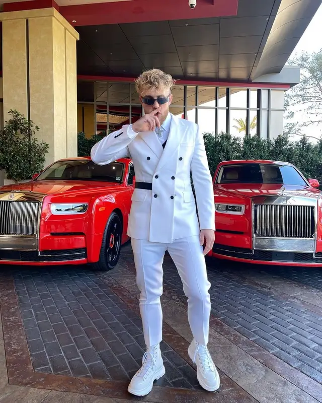 Jake Paul outfit in Alexander McQueen and Balenciaga, 2021