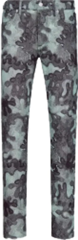 Dior Deep Blue Camouflage Jeans $1200