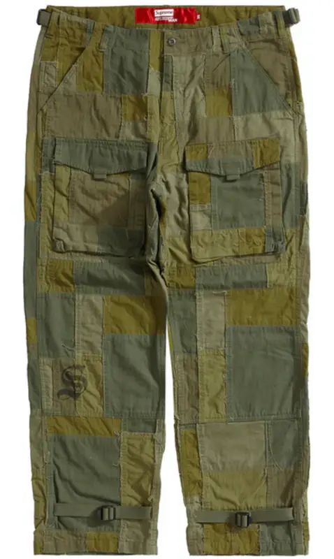 Supreme × Junya Watanabe × CDG Patchwork Olive Cargo Pants | WHAT'S ON THE  STAR?