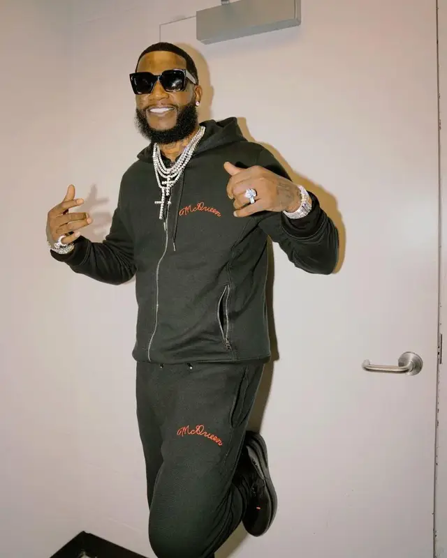 Gucci Mane outfit in Alexander McQueen and Celine, 2021