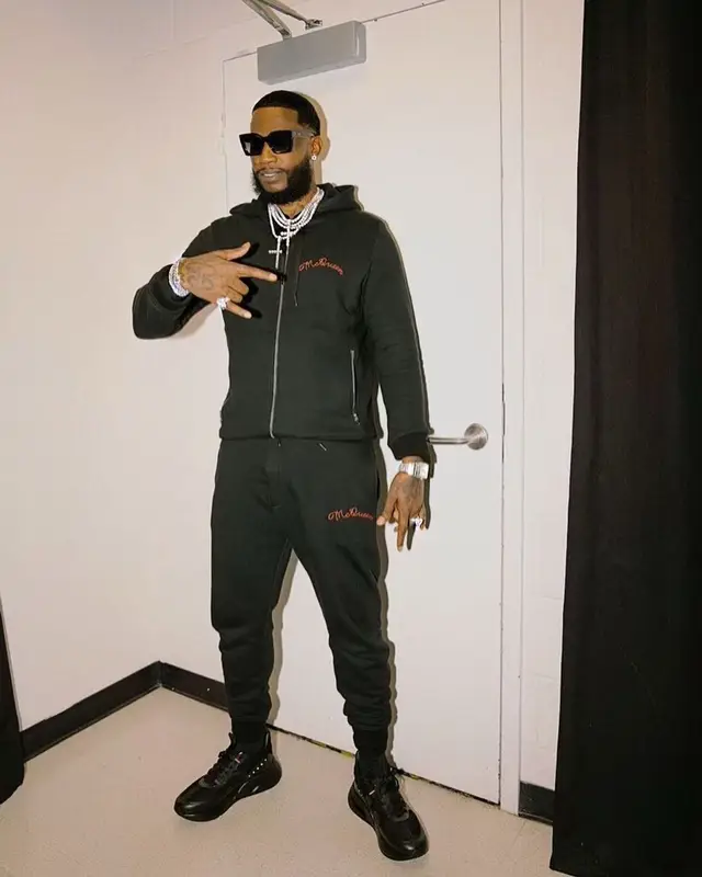 Gucci Mane outfit in Alexander McQueen and Celine, 2021