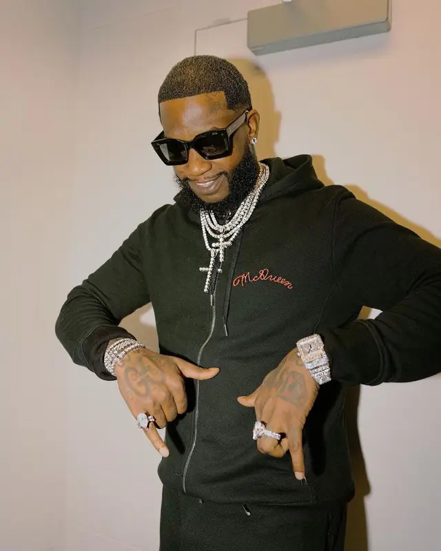 Gucci Mane outfit in Alexander McQueen and Celine, 2021