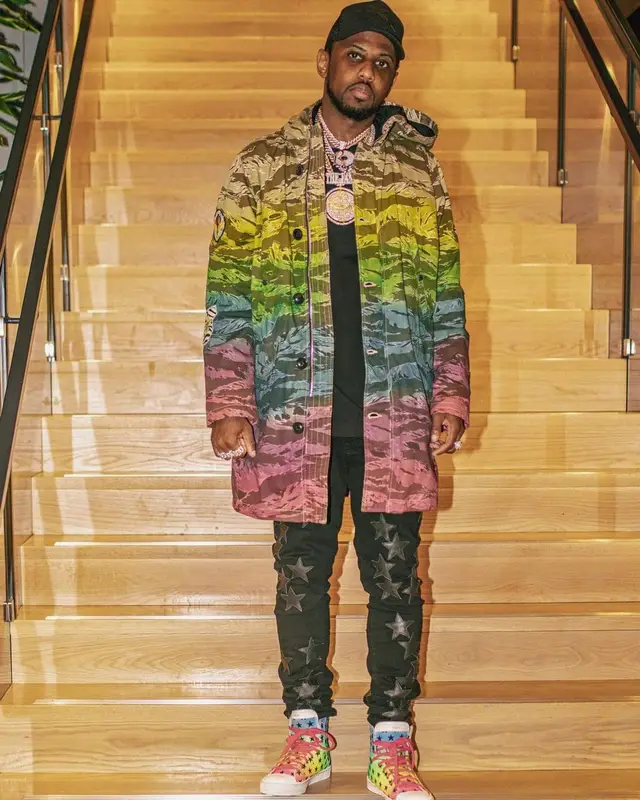 Fabolous outfit in Chemist and Amiri, 2021