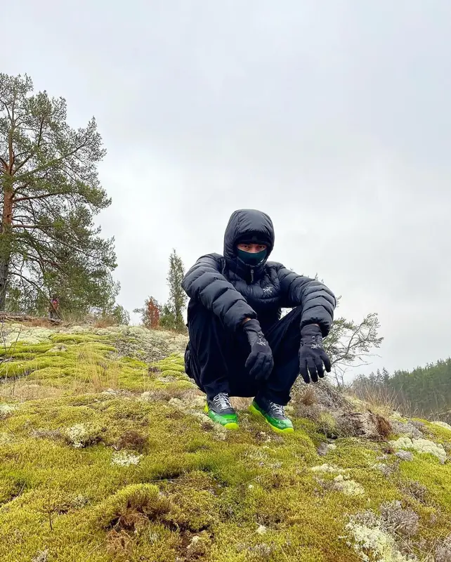 Obladaet outfit in Arc'teryx, Nike, and Matthew Williams, 2021