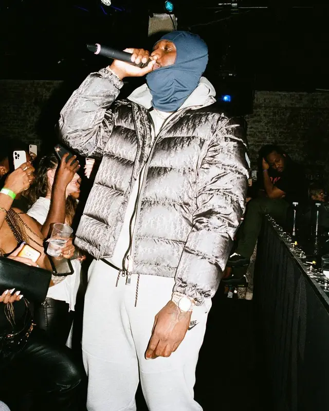 Headie One outfit in Dior and Nike, 2021