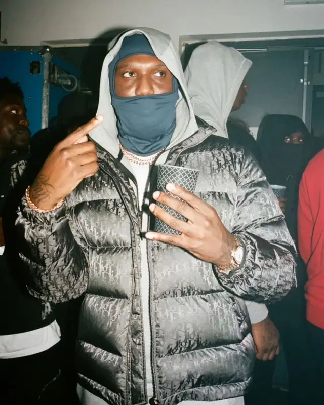 Headie One outfit in Dior and Nike, 2021