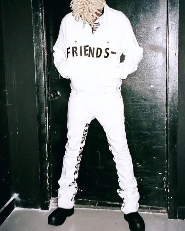 Ken Carson outfit in Vlone, Actual Hate, and Bottega Veneta, 2020