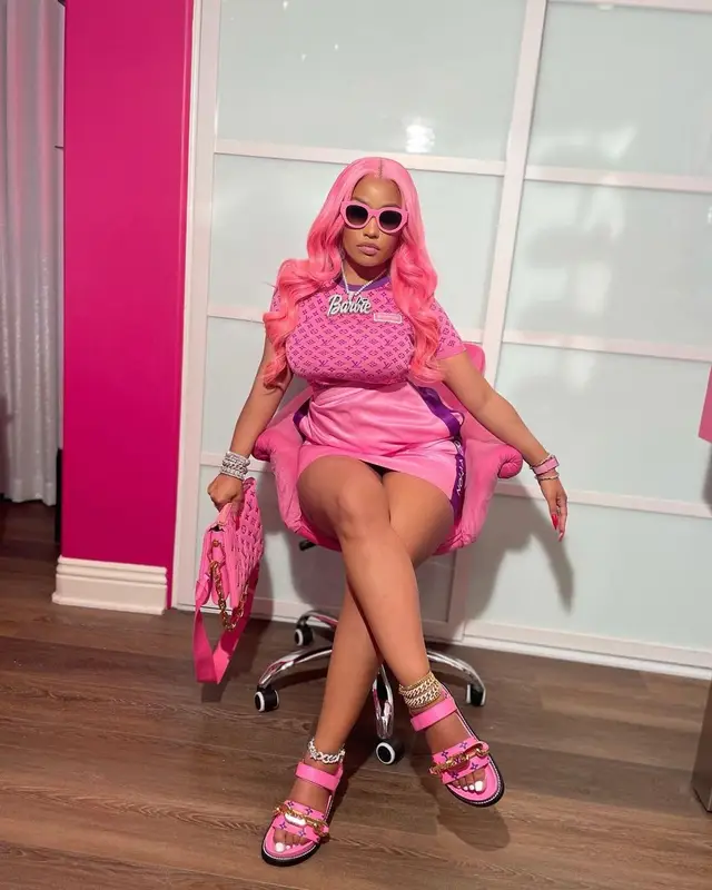 Nicki Minaj outfit in Louis Vuitton, 2021