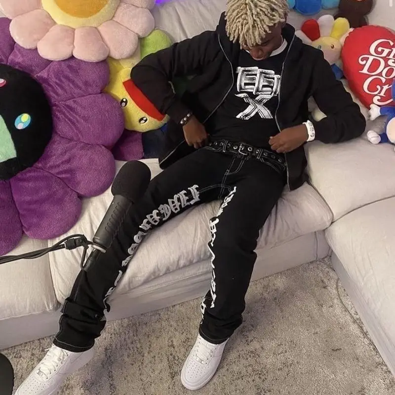 Ken Carson outfit in Rick Owens, Vlone, and Chrome Hearts, 2021