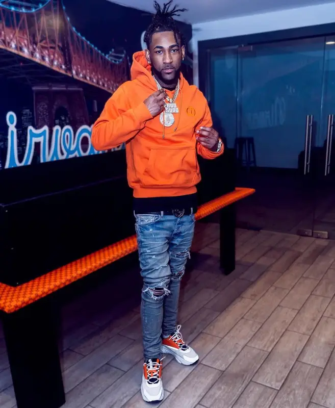 Ron Suno outfit in Dior, Amiri, and Gucci, 2021