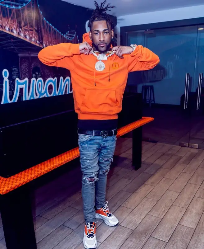 Ron Suno outfit in Dior, Amiri, and Gucci, 2021