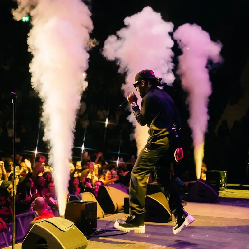 Burna Boy outfit in Balenciaga and New Era, 2021