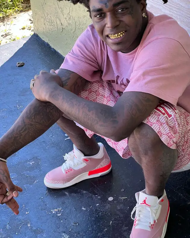 Kodak Black outfit in Human Made, Eric Emanuel, and Lil Uzi Vert Merch, 2021