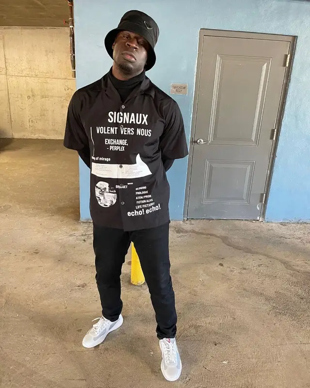 G4 Boyz Buggy outfit in Raf Simons and Prada, 2021