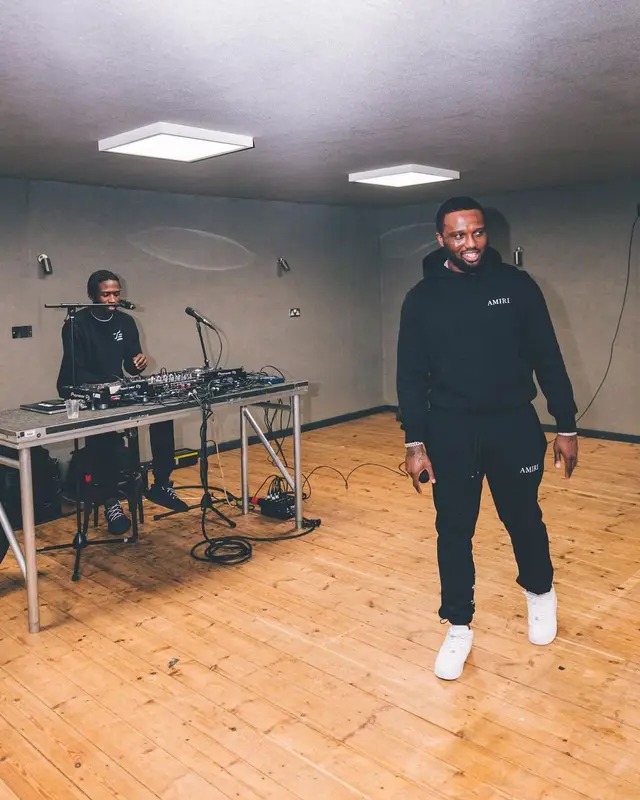 Headie One outfit in Amiri and Nike, 2021