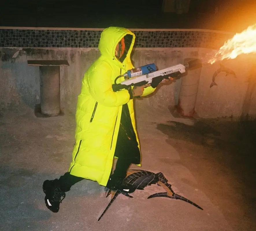 Smokepurpp outfit in Philipp Plein, Rick Owens, and Balenciaga, 2021