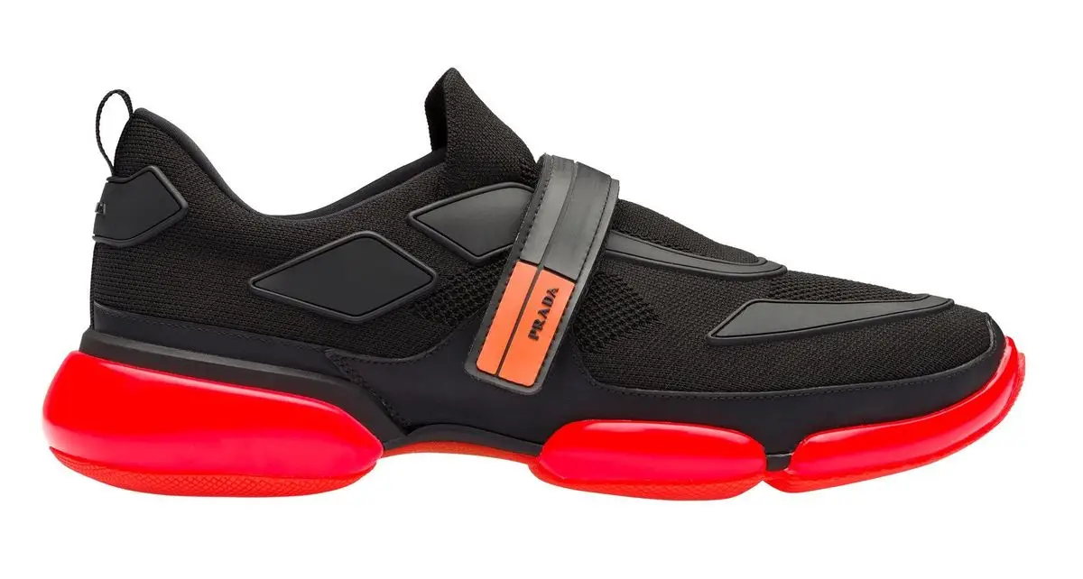 black and orange prada cloudbust