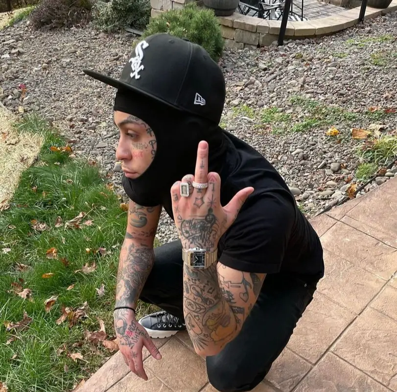 Lil Skies outfit in Rick Owens, Converse, and New Era, 2021