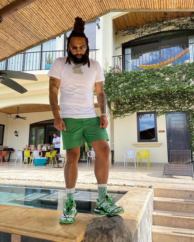 Money Man outfit in Polo Ralph Lauren, Stone Island, and Dior, 2021