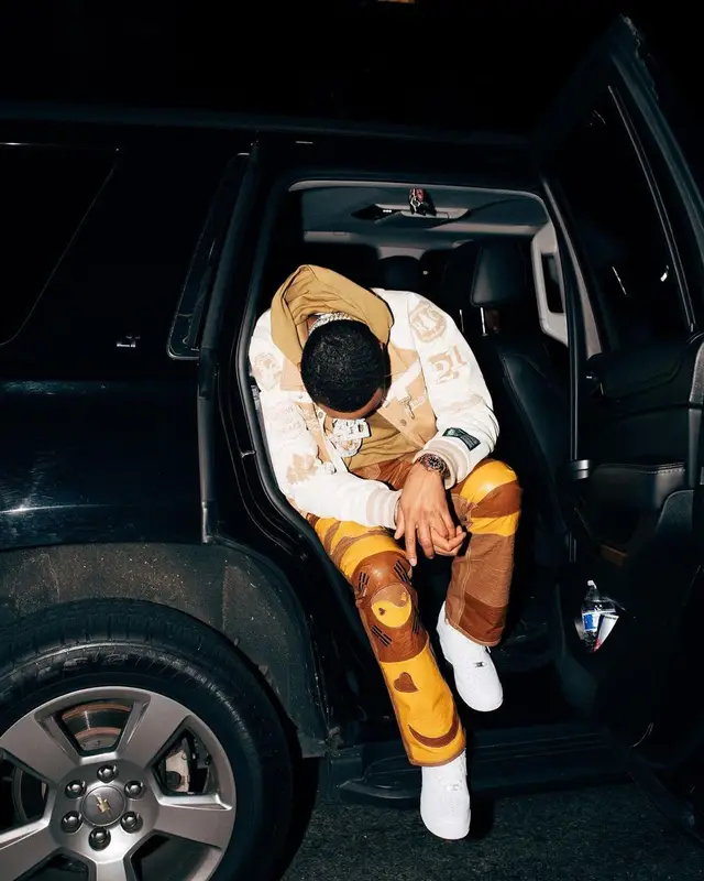 G Herbo outfit in Reese Cooper, Whensmokeclears, and Nike, 2021