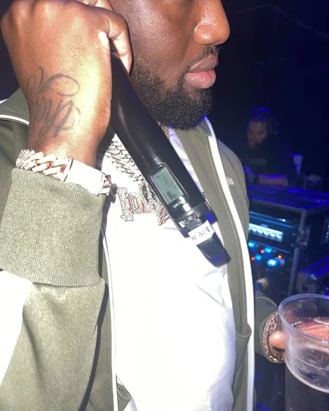 Headie One outfit in Palm Angels and Nike, 2021