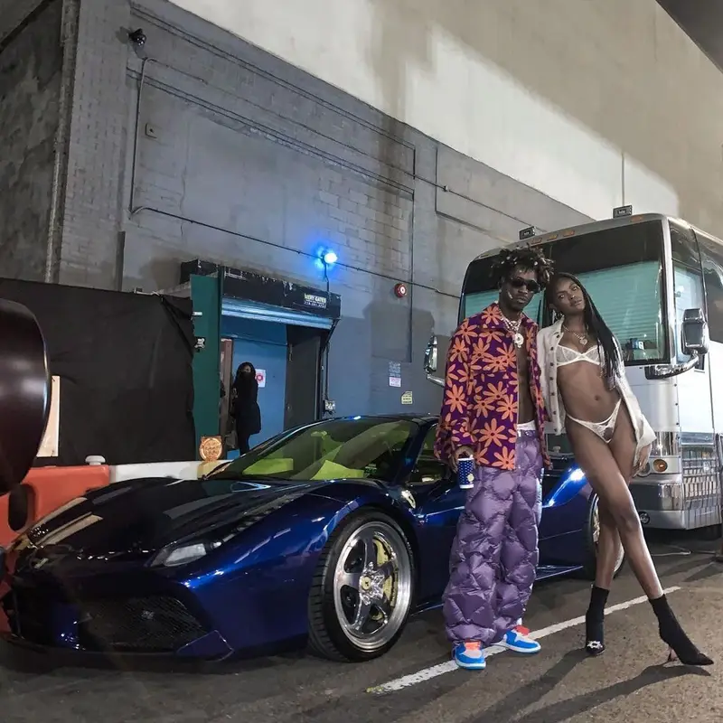 Saint JHN outfit in Jacquemus, Miu Miu, and Balenciaga, 2021