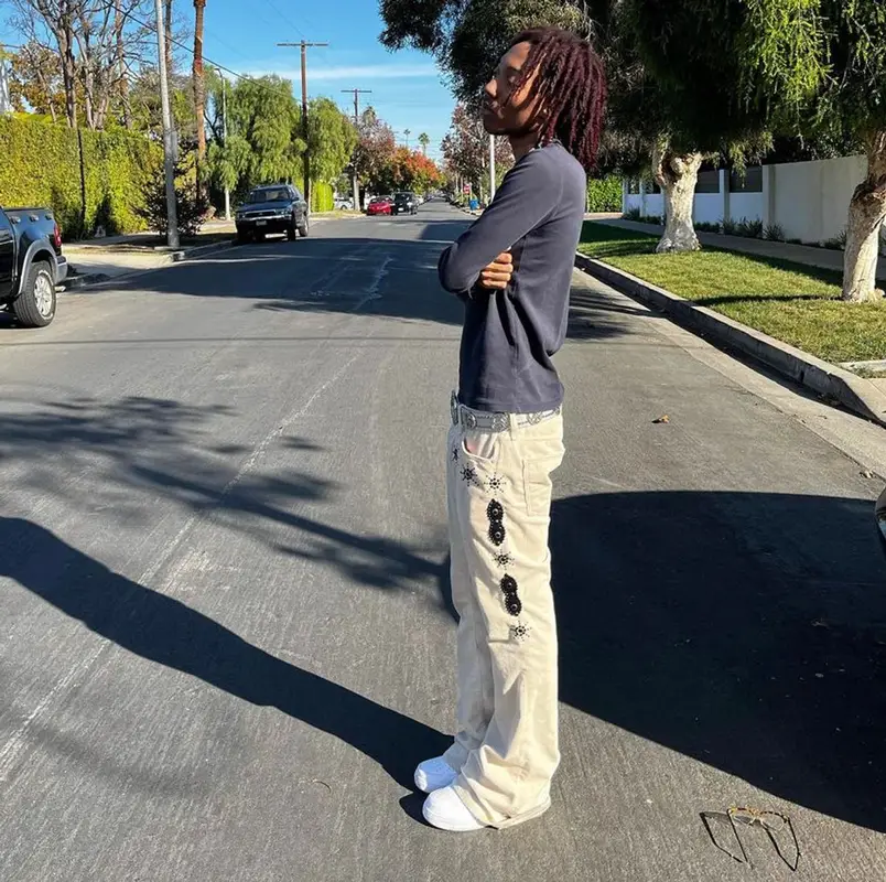 Lil Tecca outfit in Raf Simons, Cout De La Liberte, and Nike, 2021