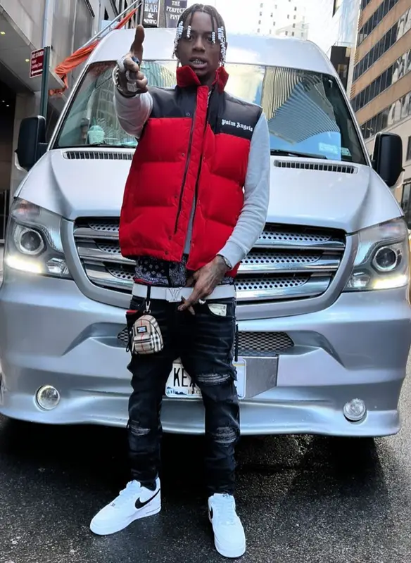 Soulja Boy outfit in Palm Angels, Louis Vuitton, and Sicko, 2021