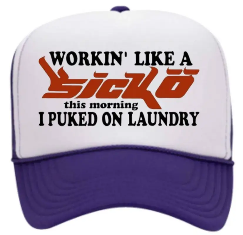 A Sicko Purple/White Trucker Cap 
