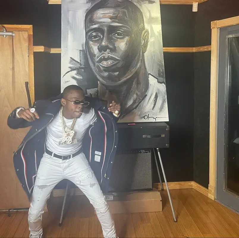 Bobby Shmurda outfit in Thom Browne, Amiri, and Polo Ralph Lauren, 2021