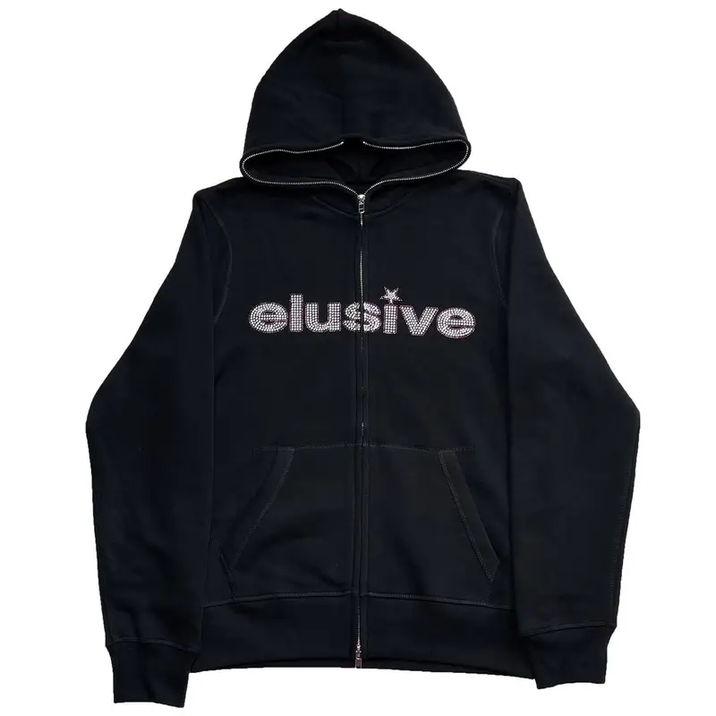 Elusive  Glimmer Rhinestone Hoodie $120