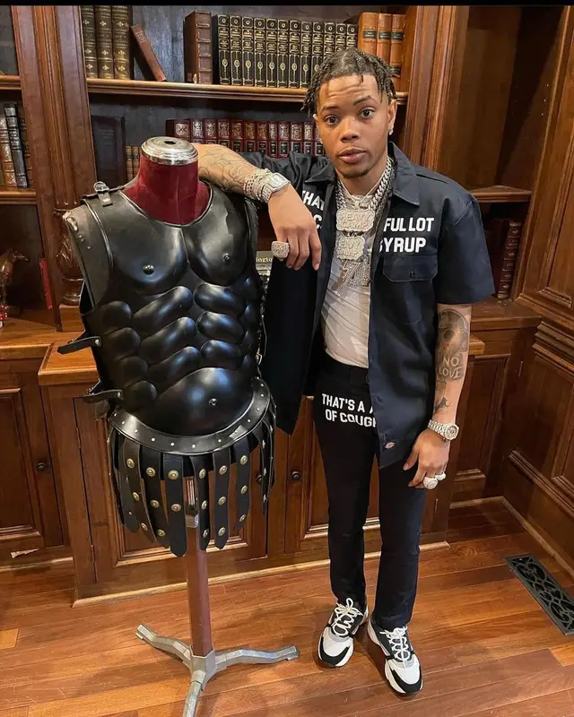 Lil Migo outfit in Awful Lot of Cough Syrup, Cough Syrup, and Dior, 2021
