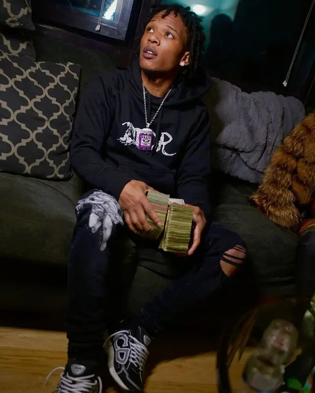 B Lovee outfit in Dior, Amiri, and Peter Doig, 2021