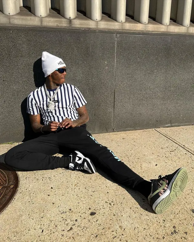 Famous Dex outfit in Huf, Nike, and Sus Boy, 2021