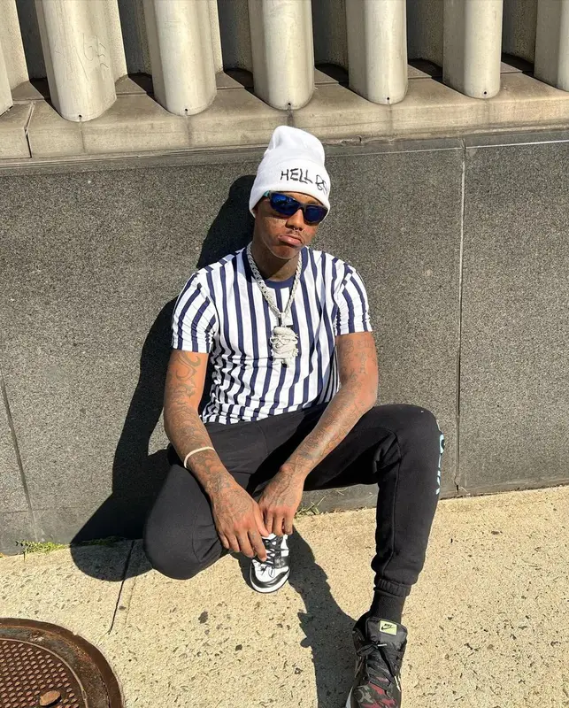 Famous Dex outfit in Huf, Nike, and Sus Boy, 2021