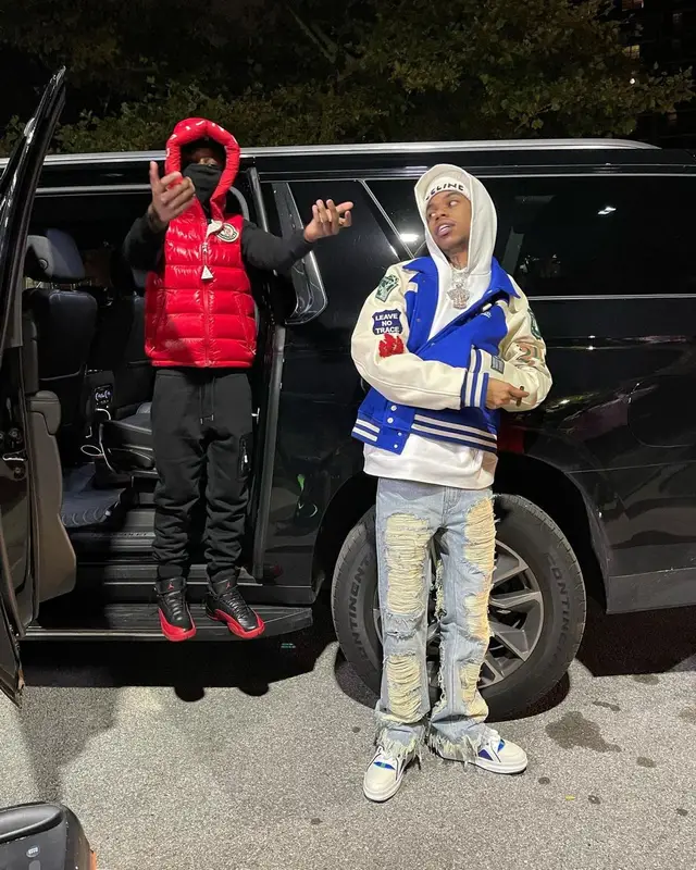 Bouba Savage outfit in Jordan and Moncler, 2021