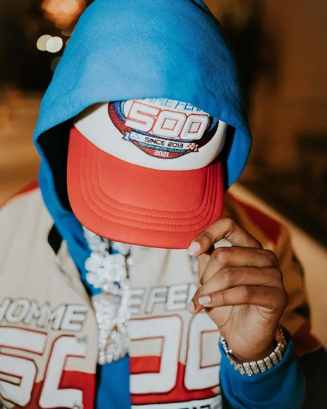 Toosii outfit in Amiri, Nike, and Homme + Femme, 2021