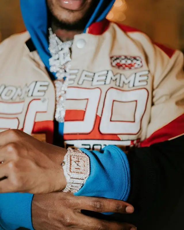 Toosii outfit in Amiri, Nike, and Homme + Femme, 2021