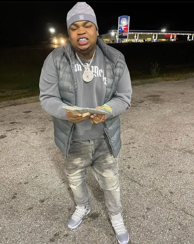 Big Yavo outfit in Polo Ralph Lauren, Palm Angels, and Louis Vuitton, 2021