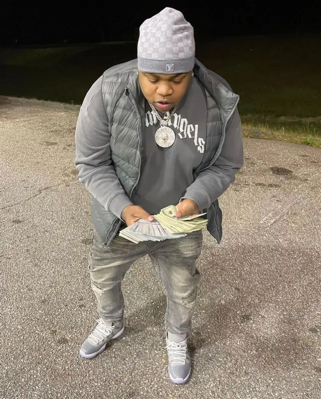 Big Yavo outfit in Polo Ralph Lauren, Palm Angels, and Louis Vuitton, 2021