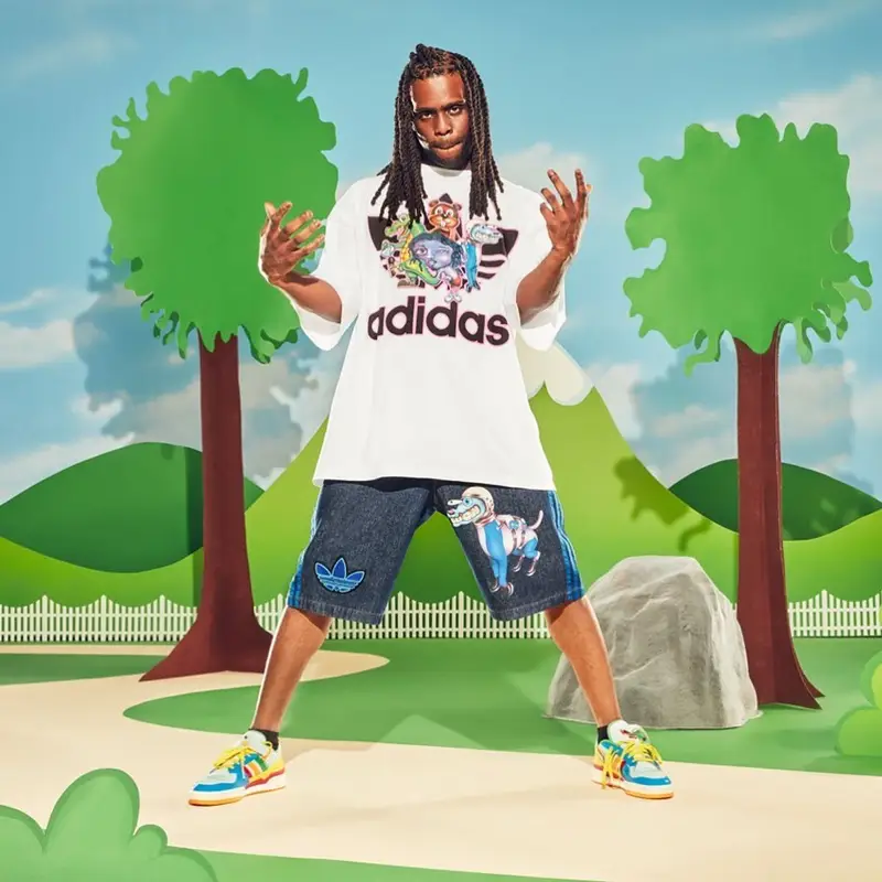 Chief Keef outfit in Adidas and Kerwin Frost, 2021