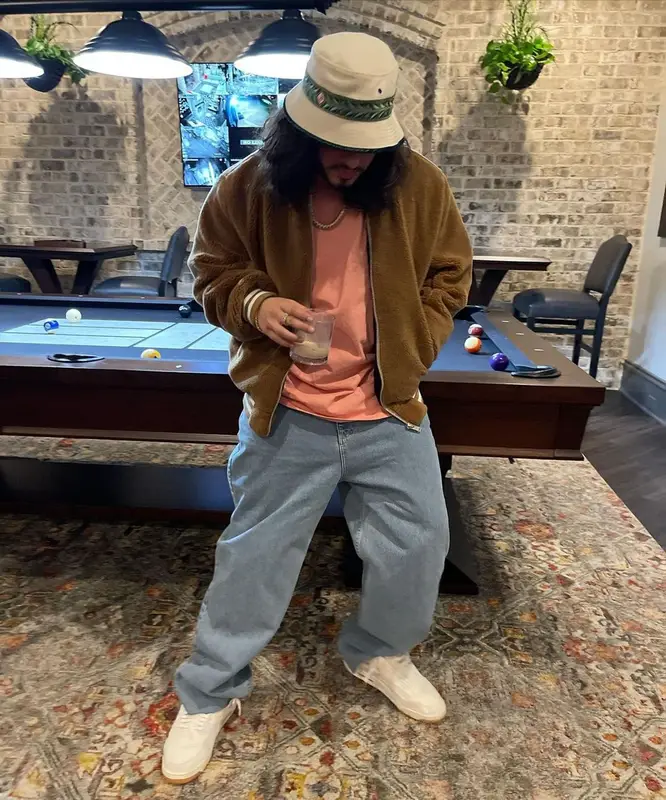 Russ outfit in Levi’s, Jordan, and Casablanca, 2021