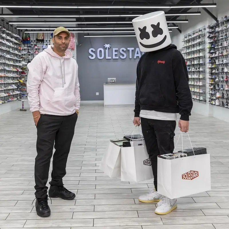 Marshmello outfit in Amiri, Nike, and Marshmello Merch, 2021