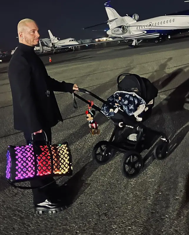 J Balvin outfit in Givenchy, Prada, and Louis Vuitton, 2021