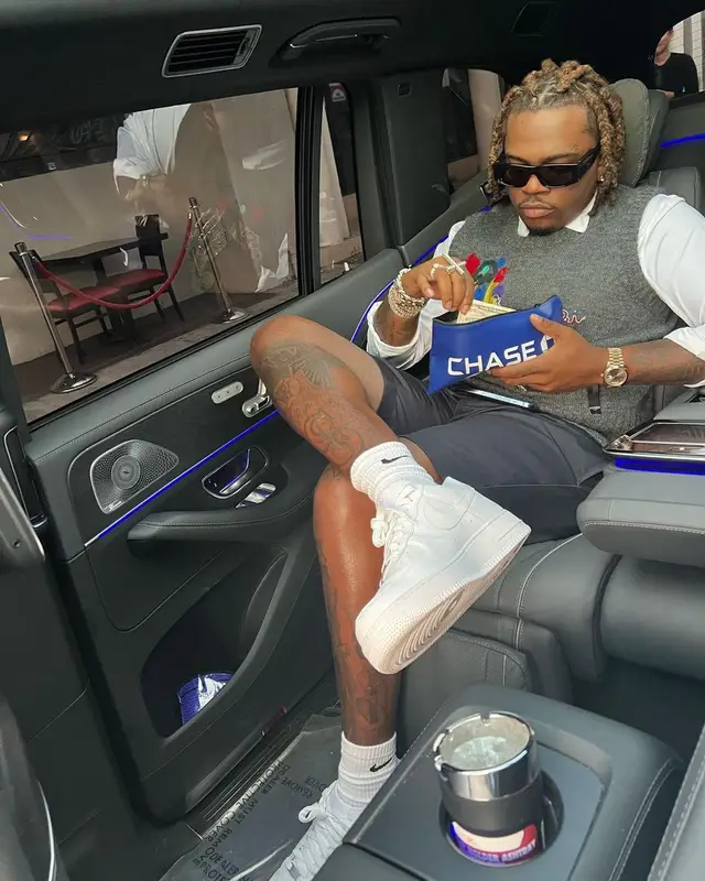Gunna outfit in Fendi, Dior, and Balenciaga, 2021