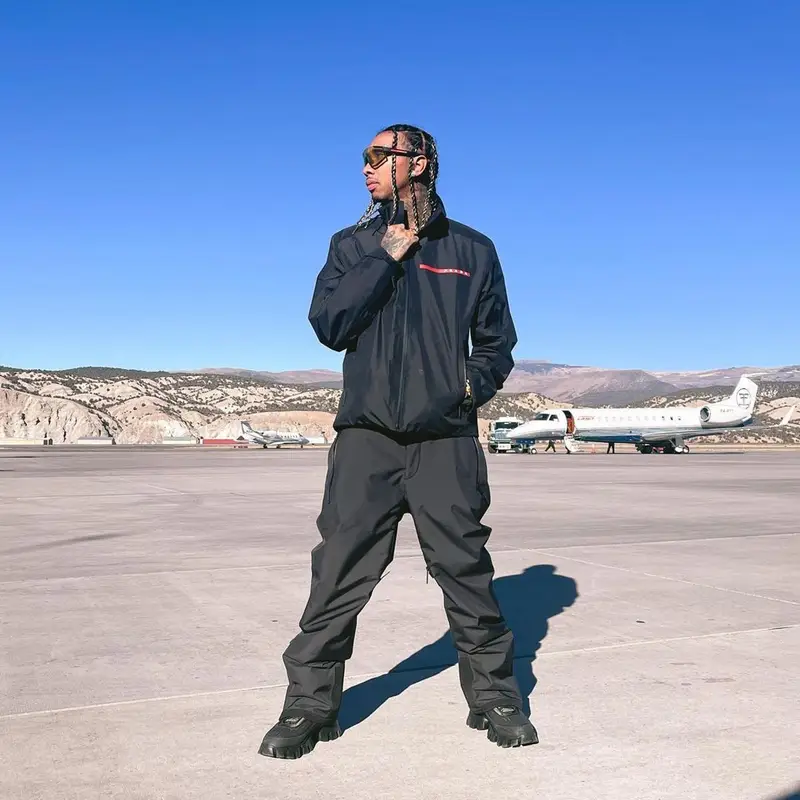 Tyga outfit in Prada, 2021