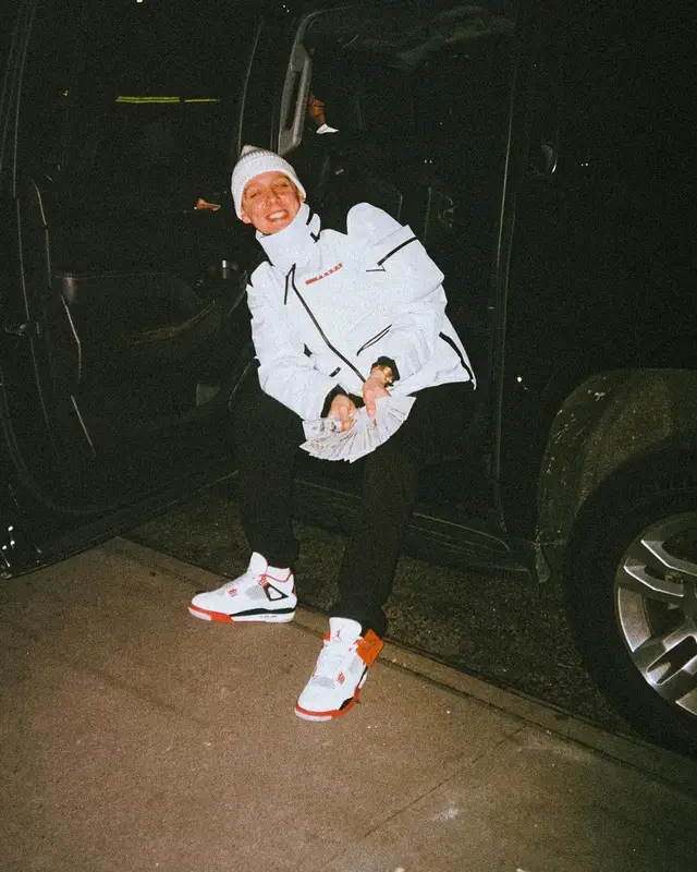 Aitch outfit in Jordan and Prada, 2021